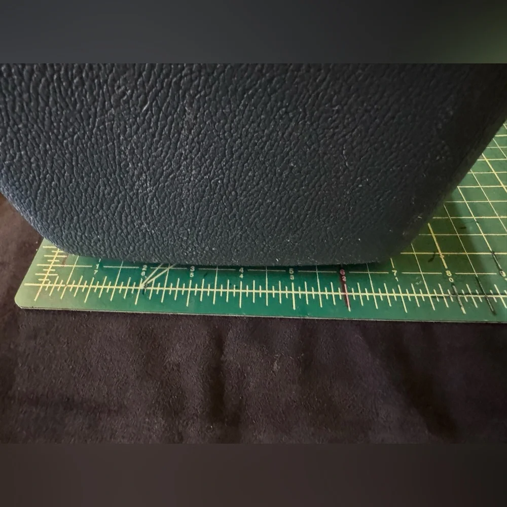 Blue vintage train case